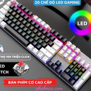 Bàn Phím Cơ Gaming K1 RED Switch 20 Chế Độ LED Màu Cực Đẹp