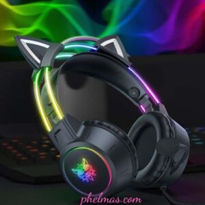 Tai nghe gaming chụp tai Onikuma RGB có dây hỗ trợ mic dùng nghe nhạc cho máy tính laptop