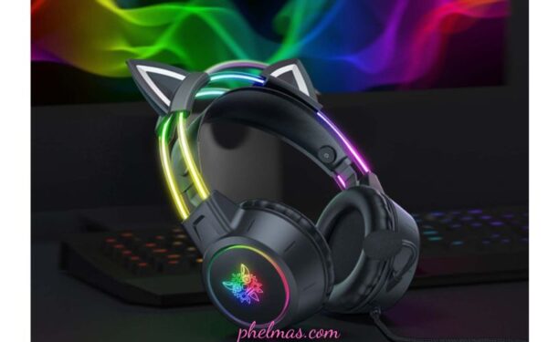 Tai nghe gaming chụp tai Onikuma RGB có dây hỗ trợ mic dùng nghe nhạc cho máy tính laptop