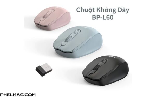 Chuột Không Dây 2.4G Cho Laptop PC Macaron