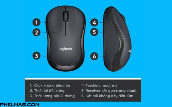 Chuột không dây Logiteche M220